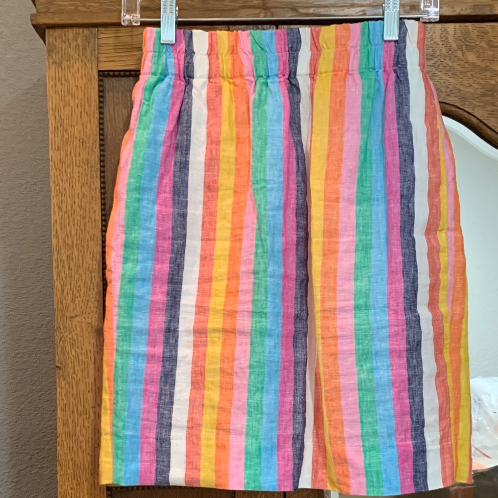 J. Crew Multicolor Striped A-Line Skirt; from J Crew’s ‘Collection line’